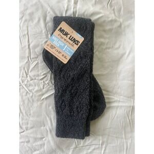 Mukluks Knee High Socks, Fuzzy, Gray, Womens 6-11 / Mens 6-10